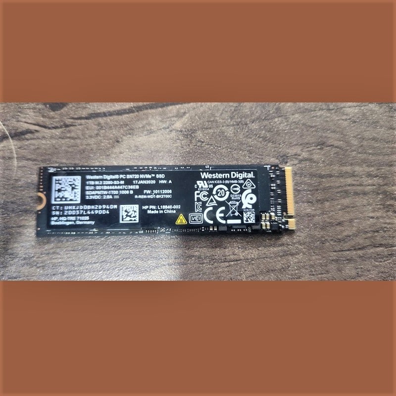 SSD استوک وسترن دیجیتال مدل PC SN720 ظرفیت 1 ترابایت 2